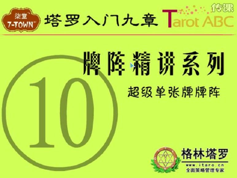 塔罗入门九章·牌阵精讲（10集），网盘下载(453.95M)