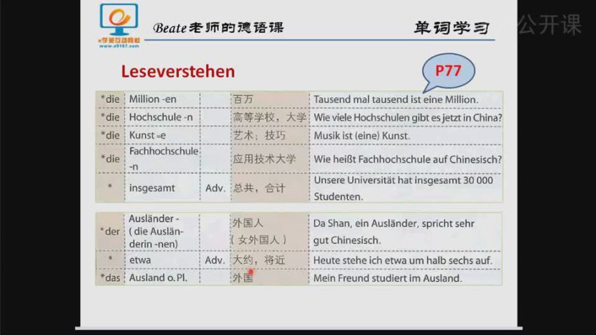 德语进阶A1-Beate老师的德语课，网盘下载(5.81G)