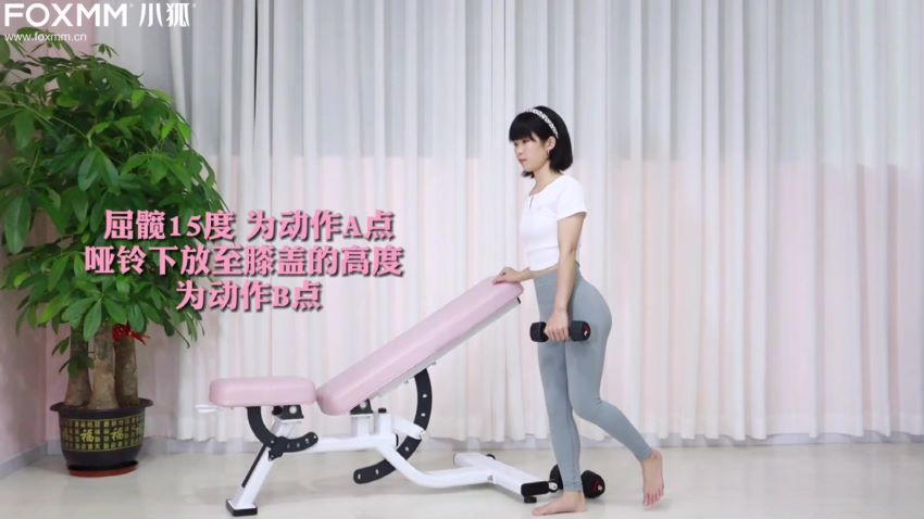 健身锻炼：小狐女子塑型 30天翘臀课（器械负重），网盘下载(1.87G)
